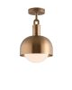 Buster + Punch Forked Shade Medium Globe Opal lámpara de techo Latón